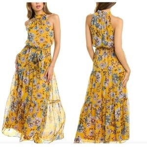 Julia Jordan  floral no sleeves maxi women’s  dress